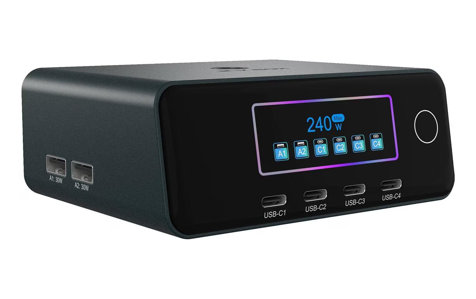 Icy Box GaN-Ladegerät mit LCD Display