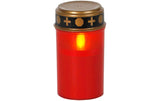 Dameco Grabkerze LED, Rot
