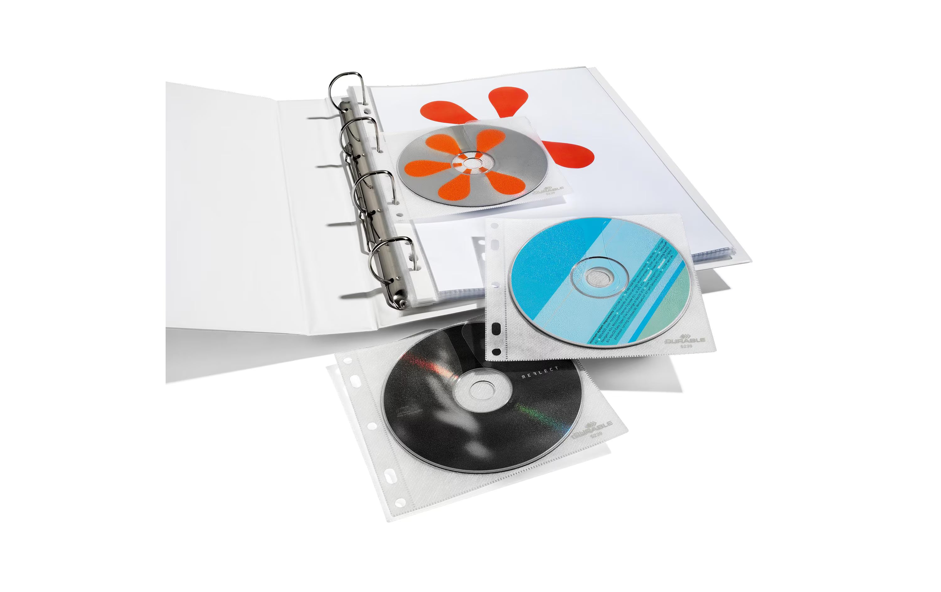 Durable CD/DVD Zeigetaschen, 10 Stk