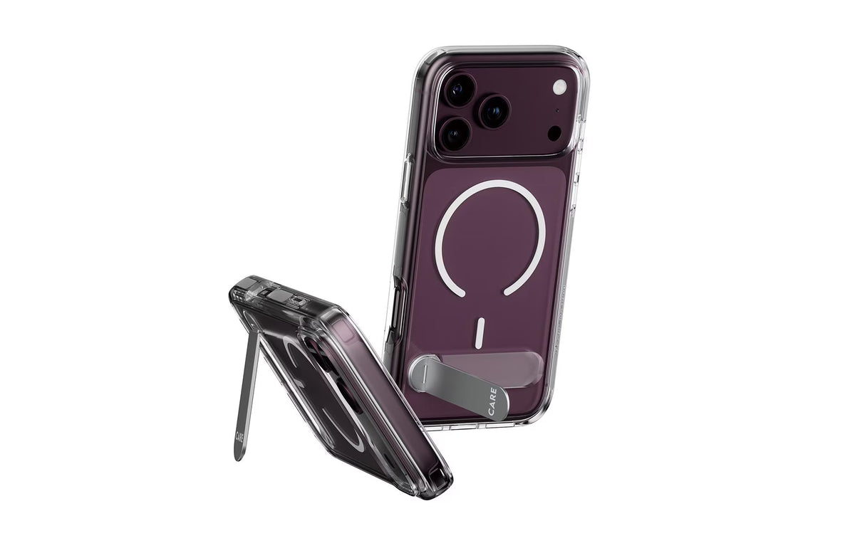 CARE Kickstand Case, Transp. - MagSafe (W)