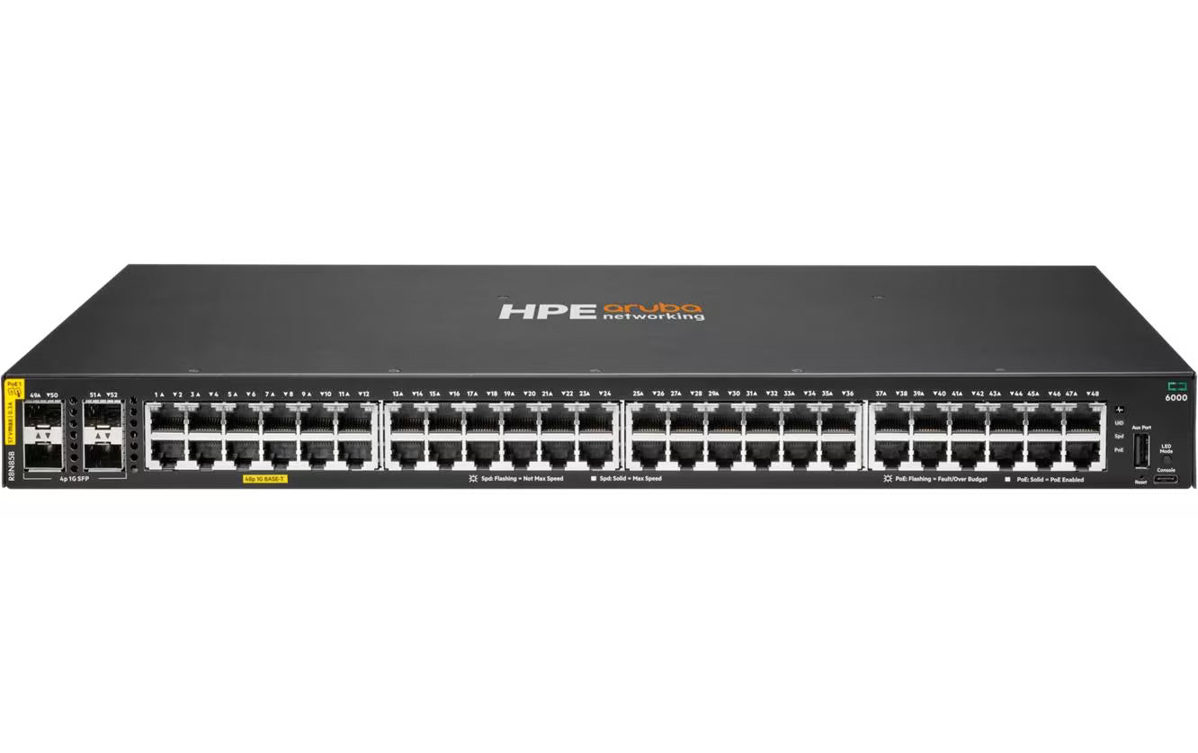 HPE Aruba R8N85B CX 6000 48P PoE