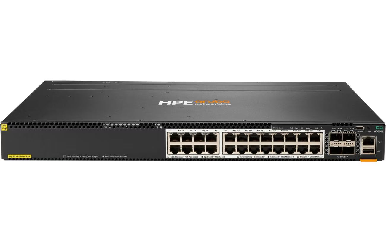 HPE Aruba JL660A CX 6300M 24P PoE
