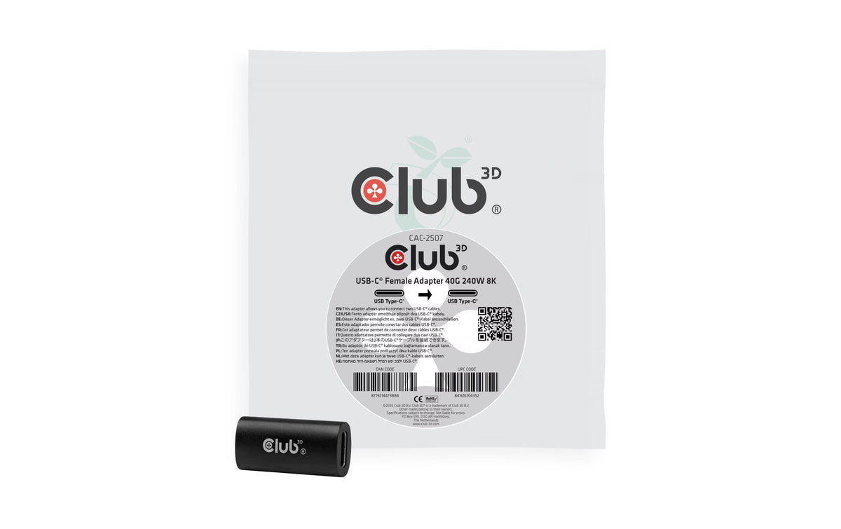 Club 3D USB-C Adapter 40G 240W 8K60Hz