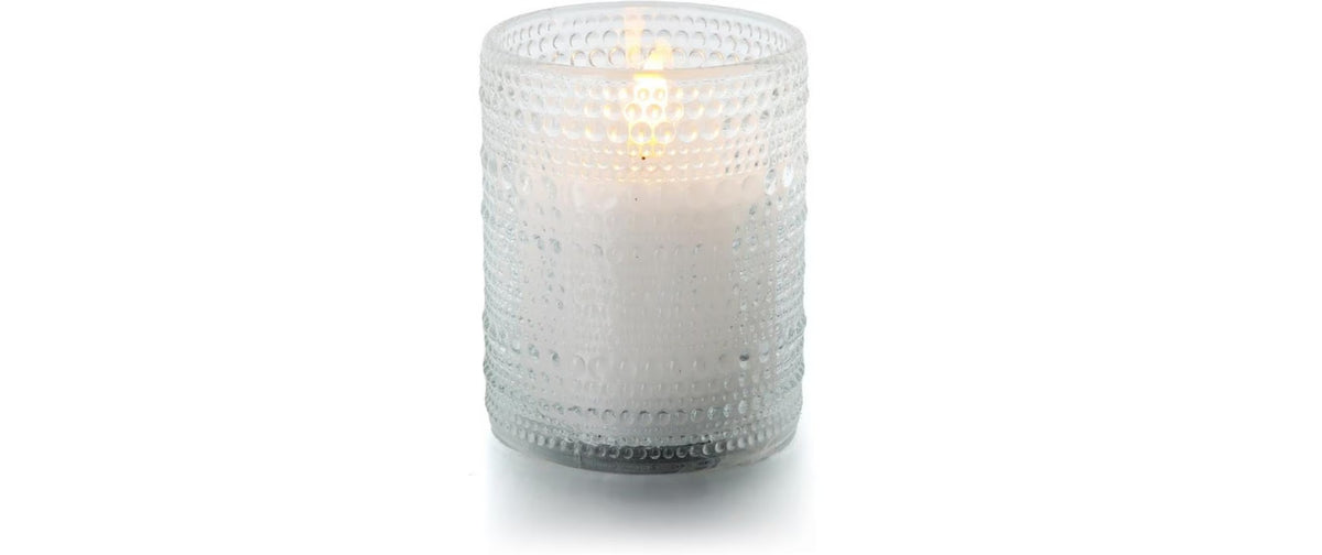 balthasar Kerze Perla LED, Grau