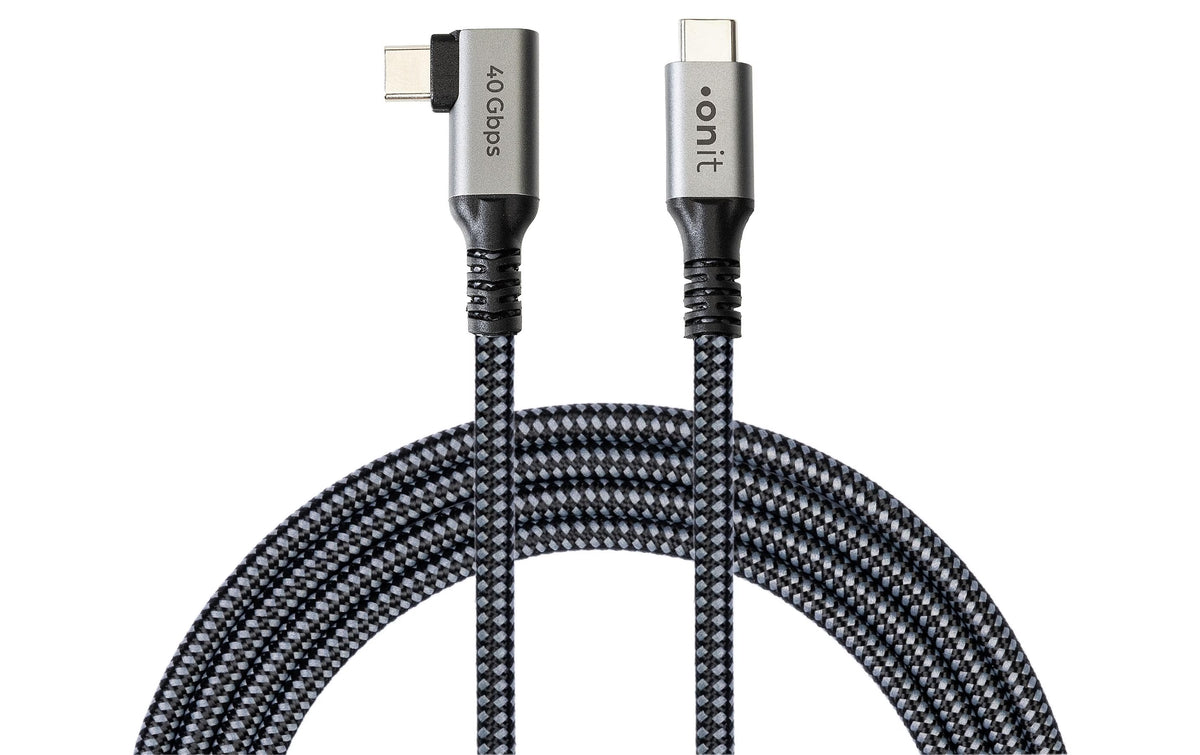 onit Pro Winkel USB4-Kabel C-C schw/gr 1.5m