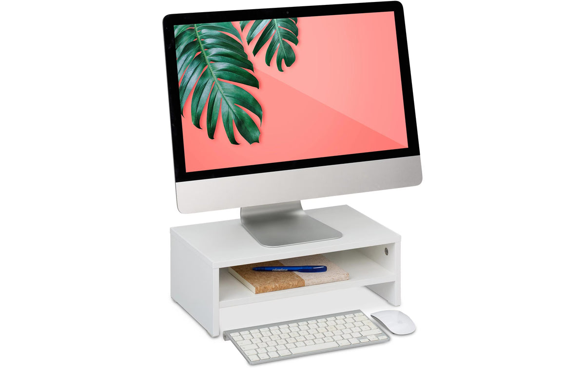 Relaxdays Monitorständer mit Fach