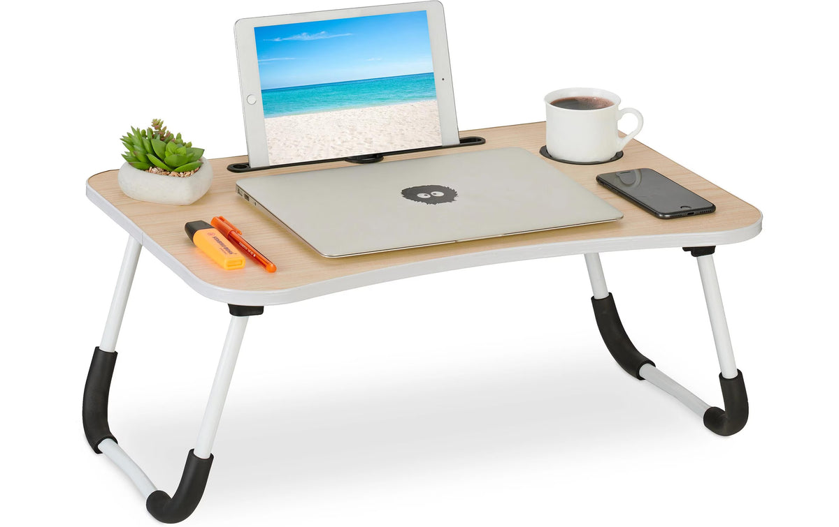 Relaxdays Laptoptisch Tablet & Getränkehalt