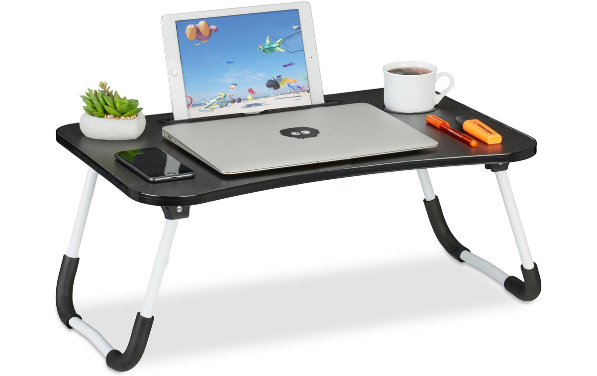 Relaxdays Laptoptisch Tablet & Getränkehalt