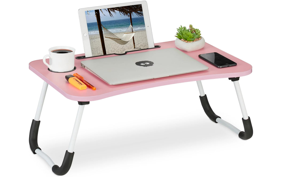 Relaxdays Laptoptisch Tablet & Getränkehalt