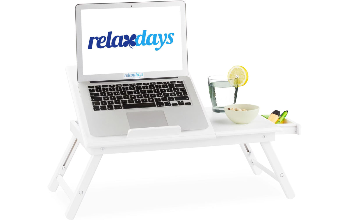 Relaxdays Laptoptisch weiss