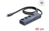 Delock USB Hub, 4 Port, 10 Gbps,1xC,3xA,1xC