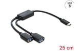 Delock USB Hub, 2 Port, 5 Gbps, 1xC, 2xA