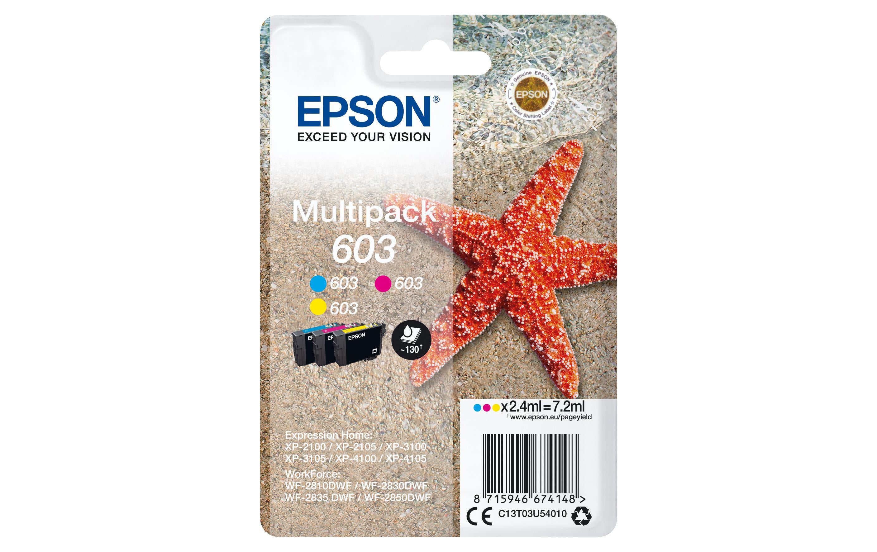 Tinte Epson C13T03U54010 3er-Pack Y,C,M