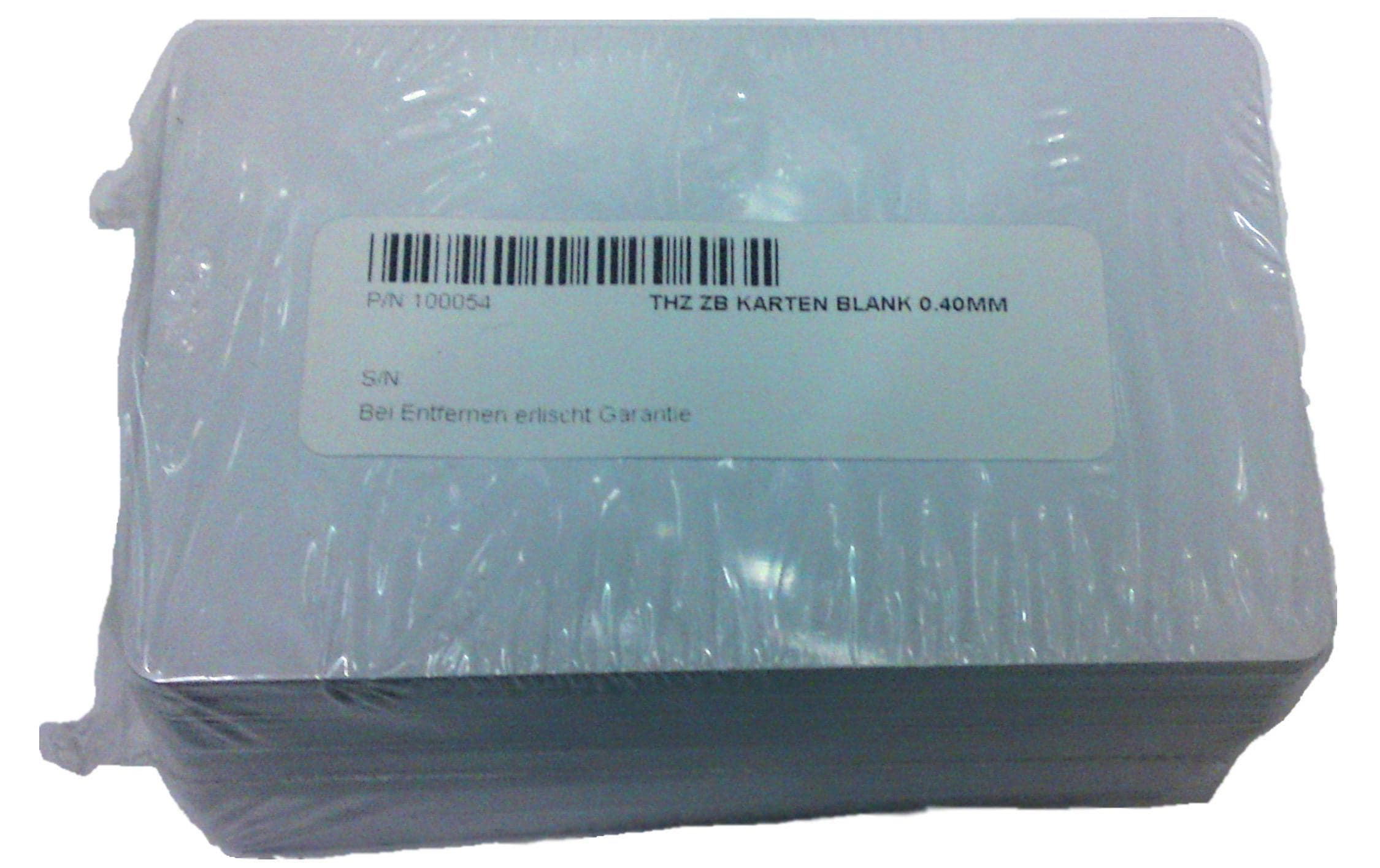 Zebra Karten blank 0.40mm, LxB:85x54mm