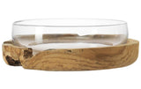 Leonardo Schale mit Teaksockel 39cm