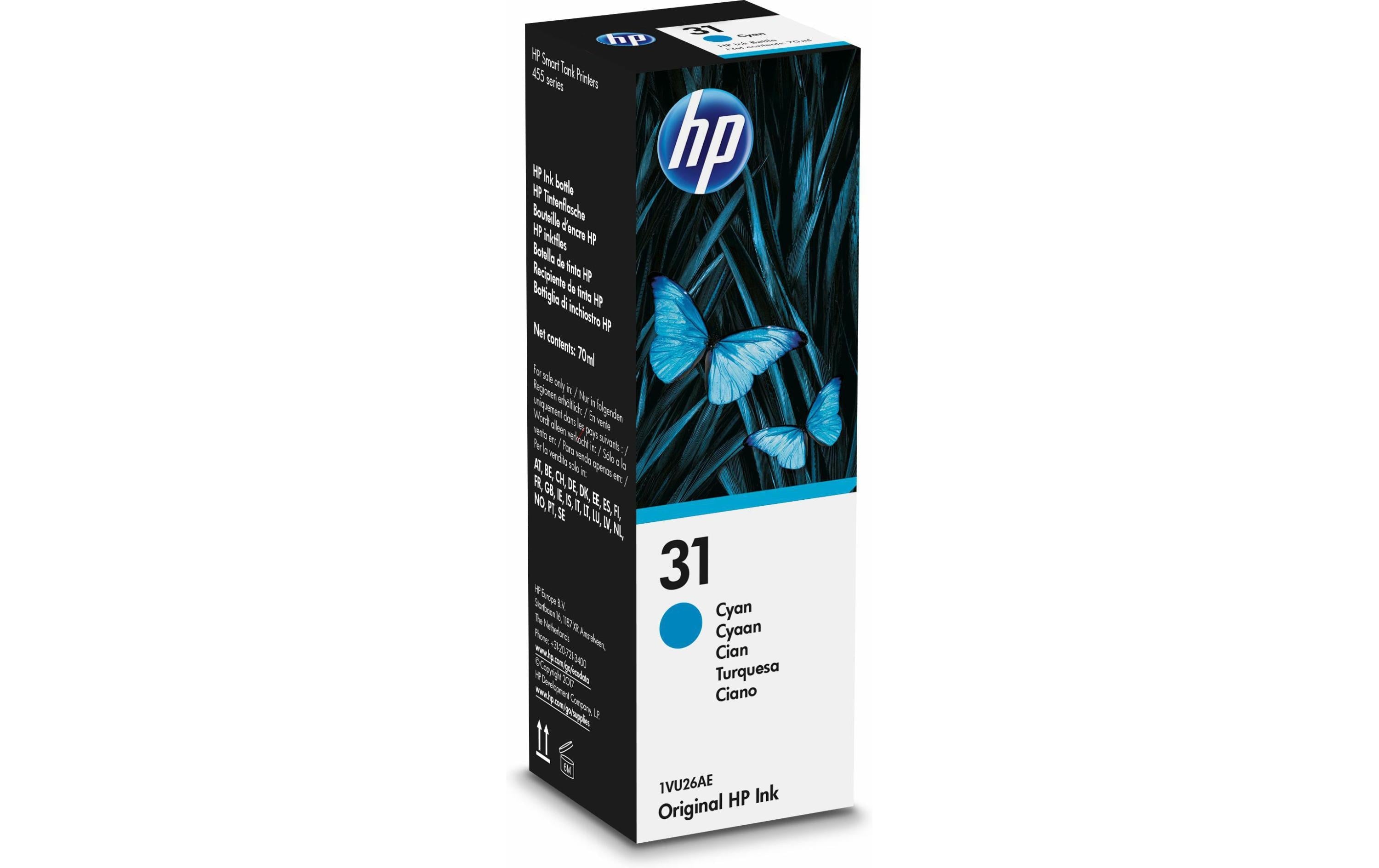 HP, Tinte Nr. 31 (1VU26AE) Cyan