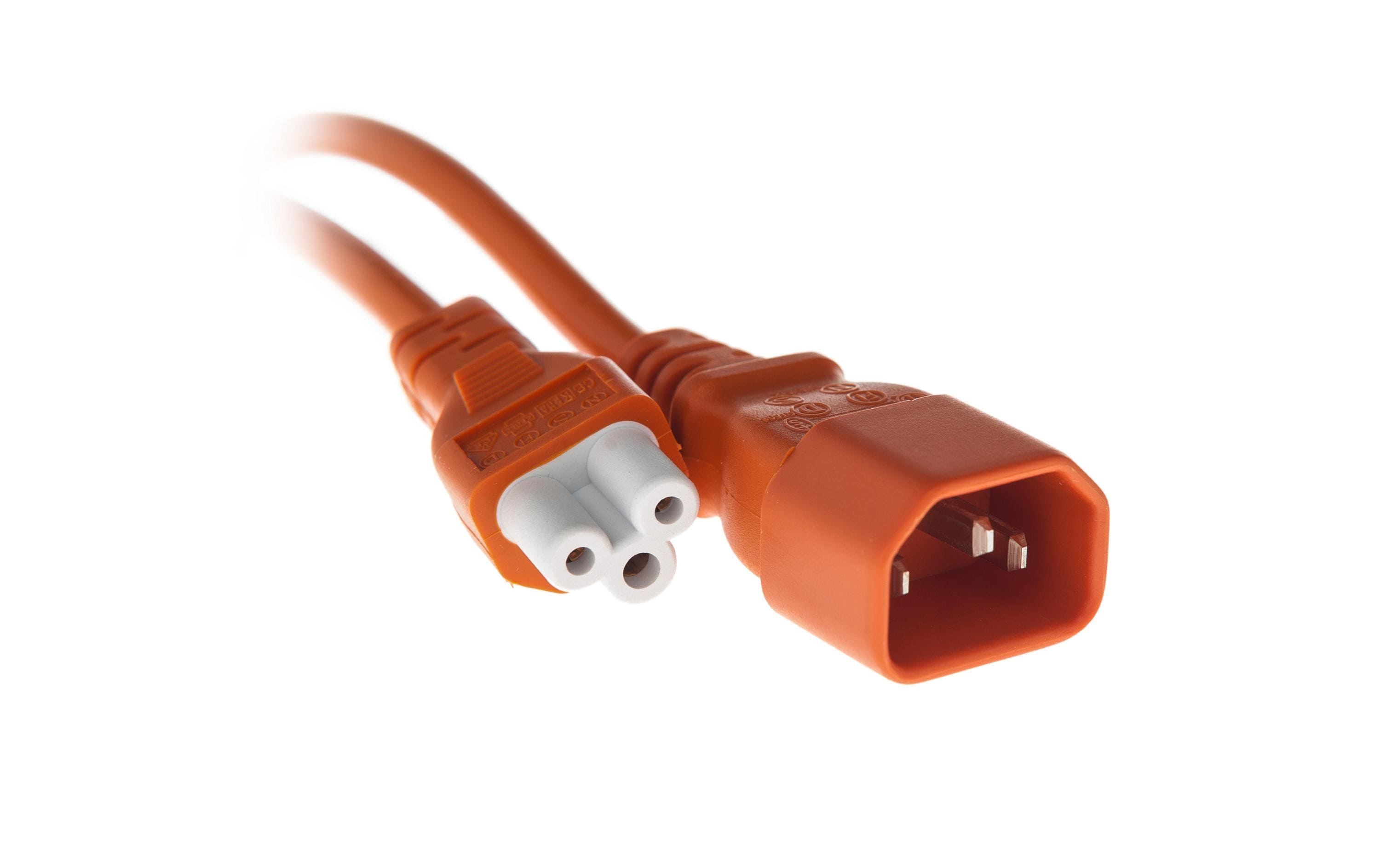 Anschlusskabel C14 / C5 2.0 m orange