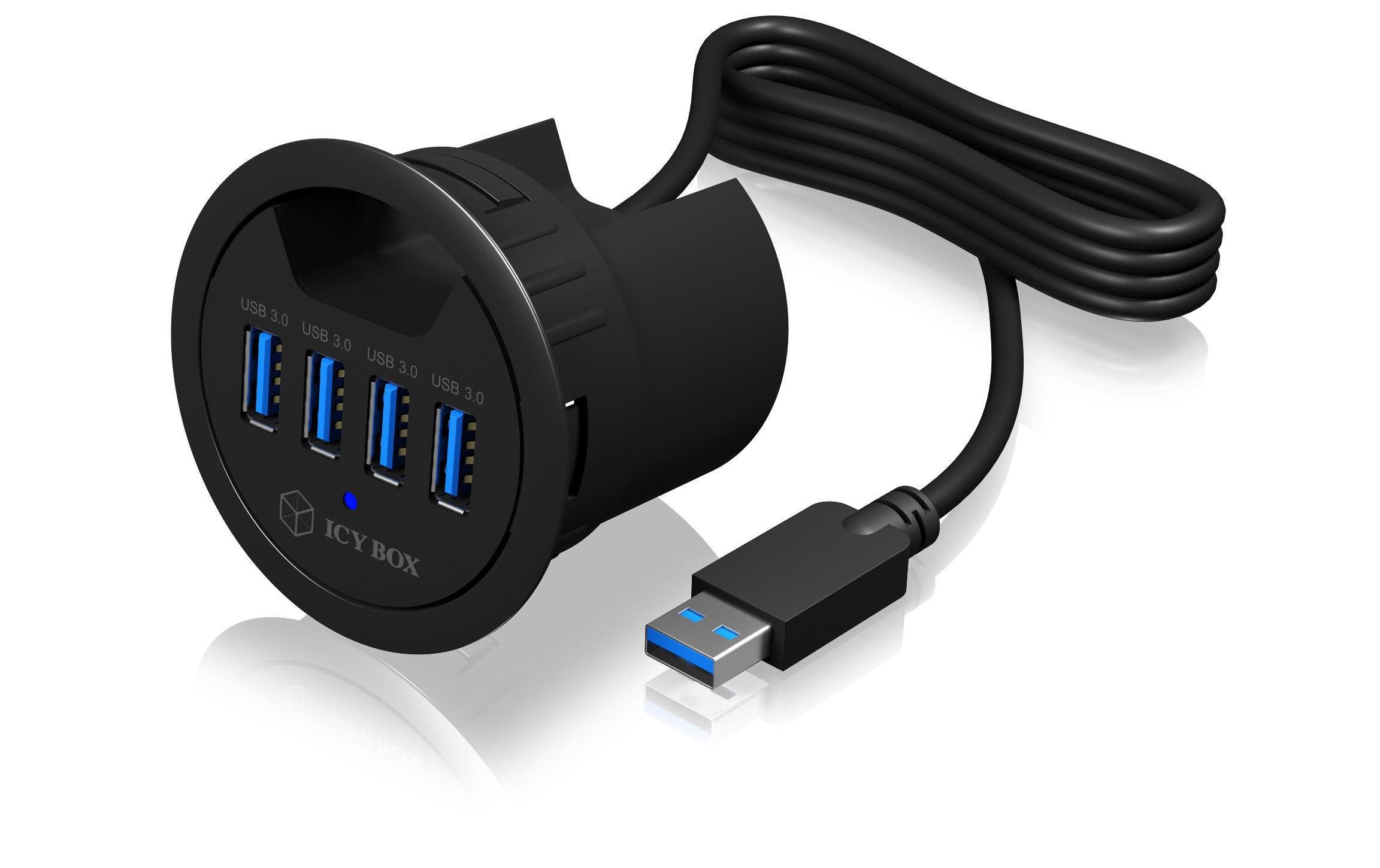 ICY BOX IB-Hub140, USB3.0 Tisch-Hub 4x Port