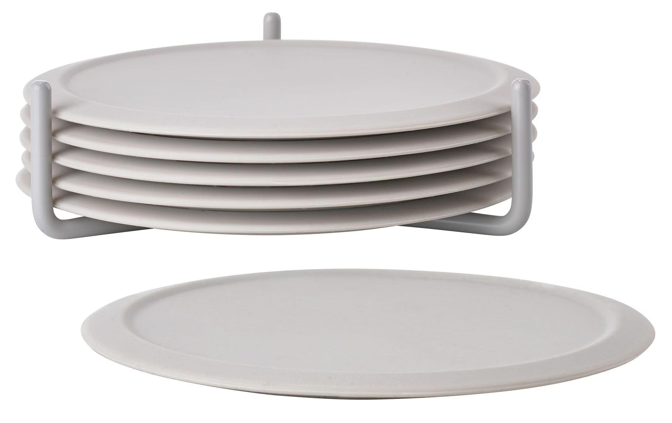 Zone Glasuntersetzer 6er Set hellgrau