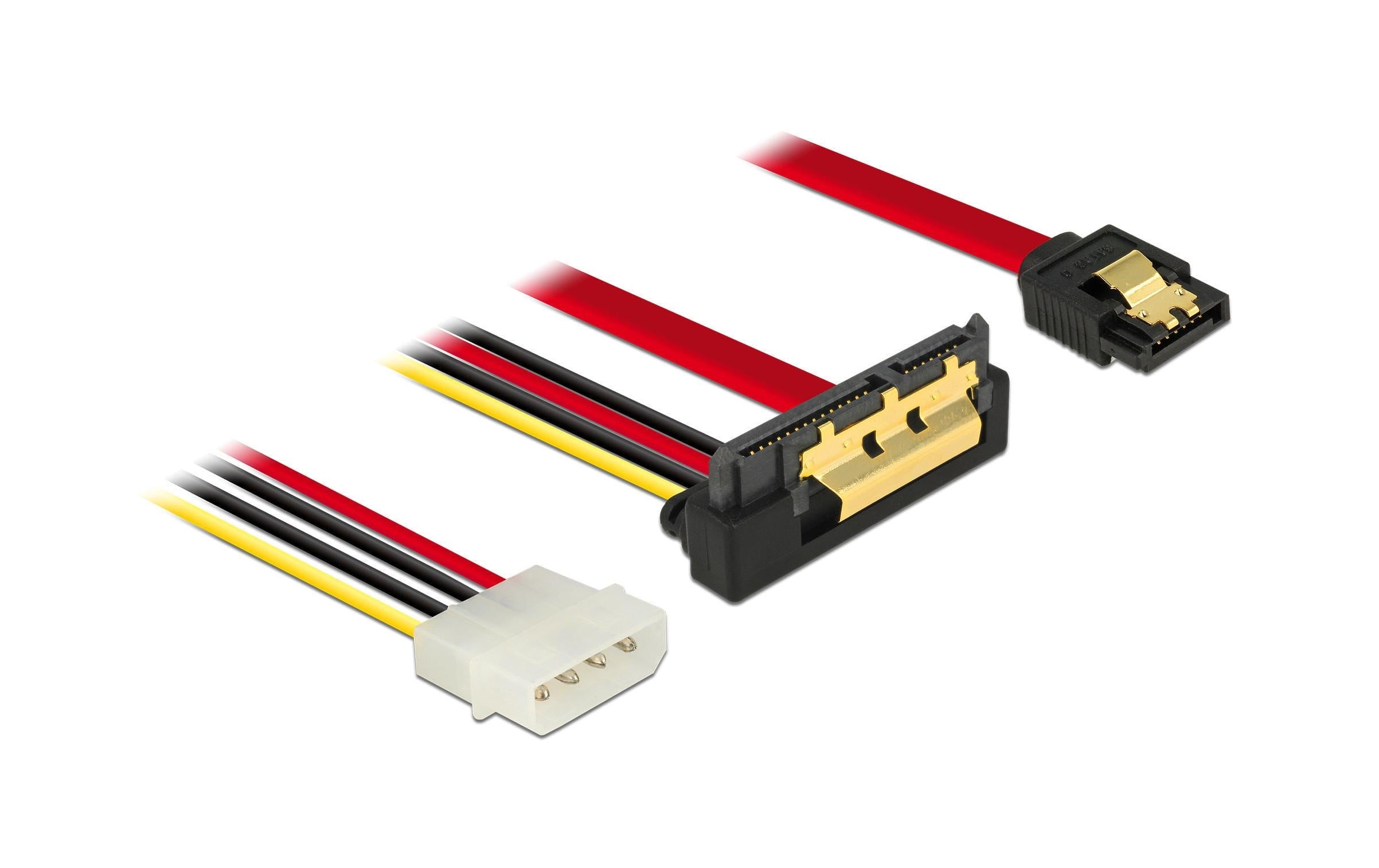 Delock SATA Kabel & Molex Strom, 30cm, gew.
