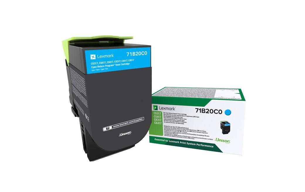 Toner Lexmark 71B20C0 cyan, 2'300 Seiten