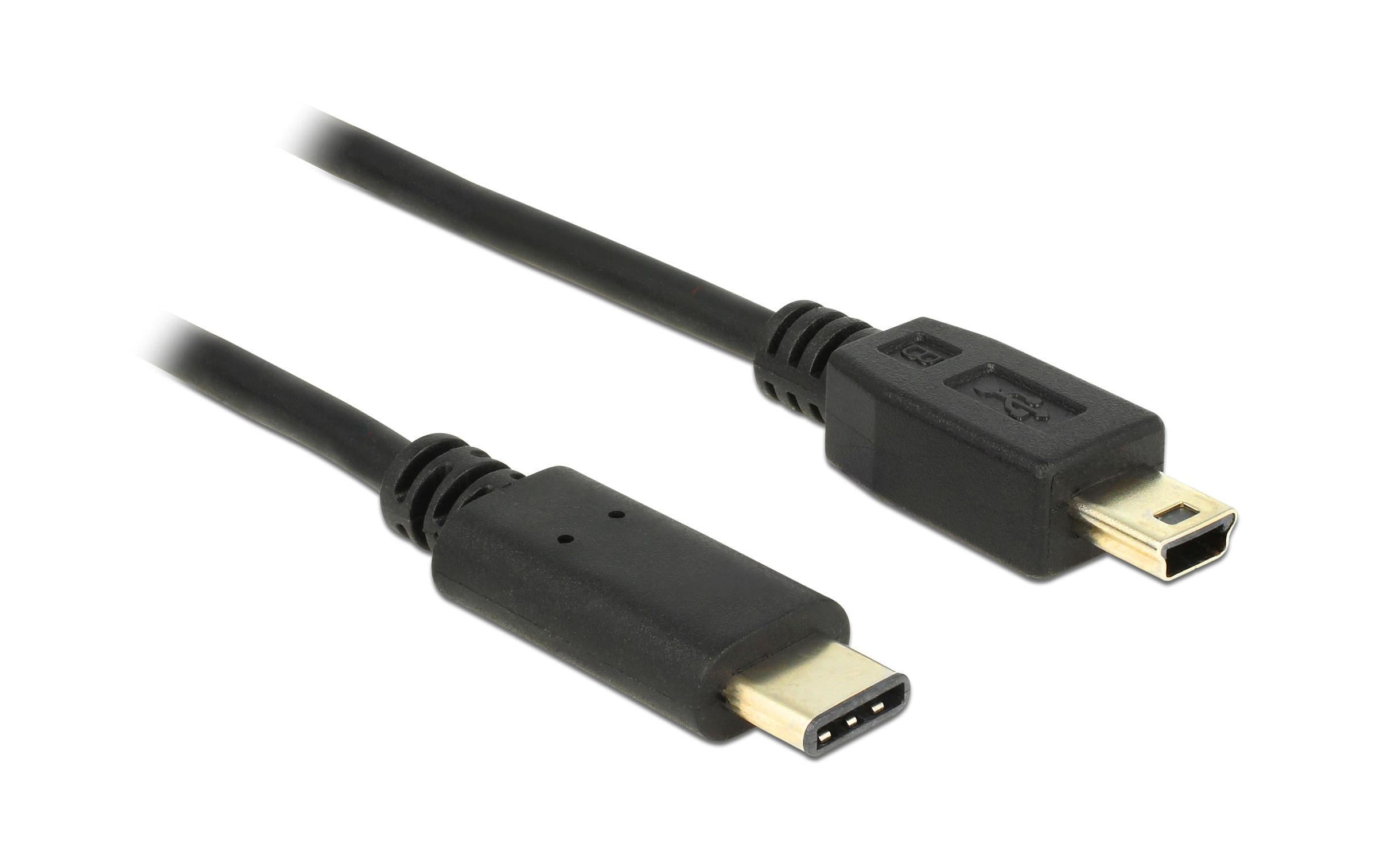 USB2.0-Kabel TypC-MiniB: 2m, schwarz