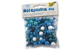 Folia, Holzperlen Türkis