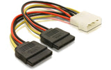 Molex zu 2x SATA Stromanschlusskabel