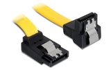 Delock SATA-3 Kabel: 50cm, Metall Clip,gelb