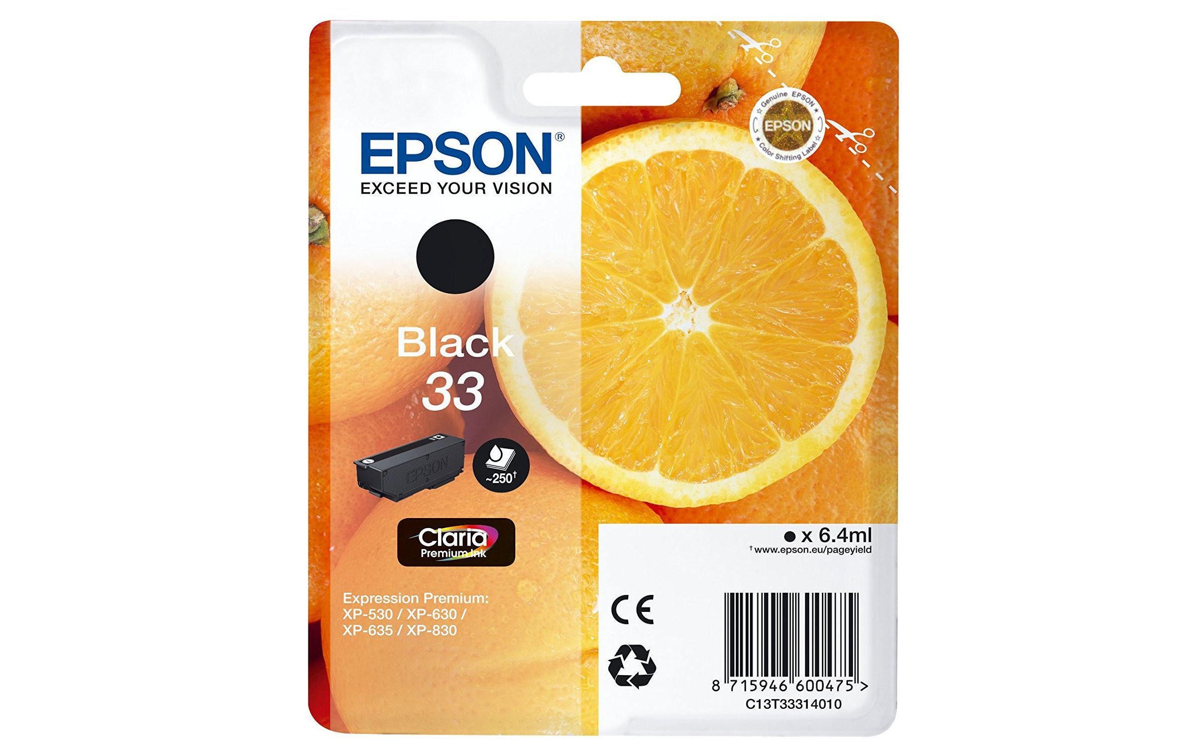Tinte Epson C13T33314012, black, 250 S