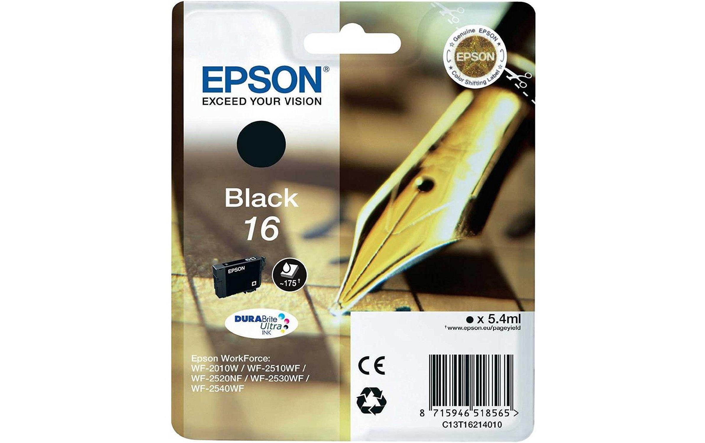 Tinte Epson C13T16214012 black 16 DURABrite