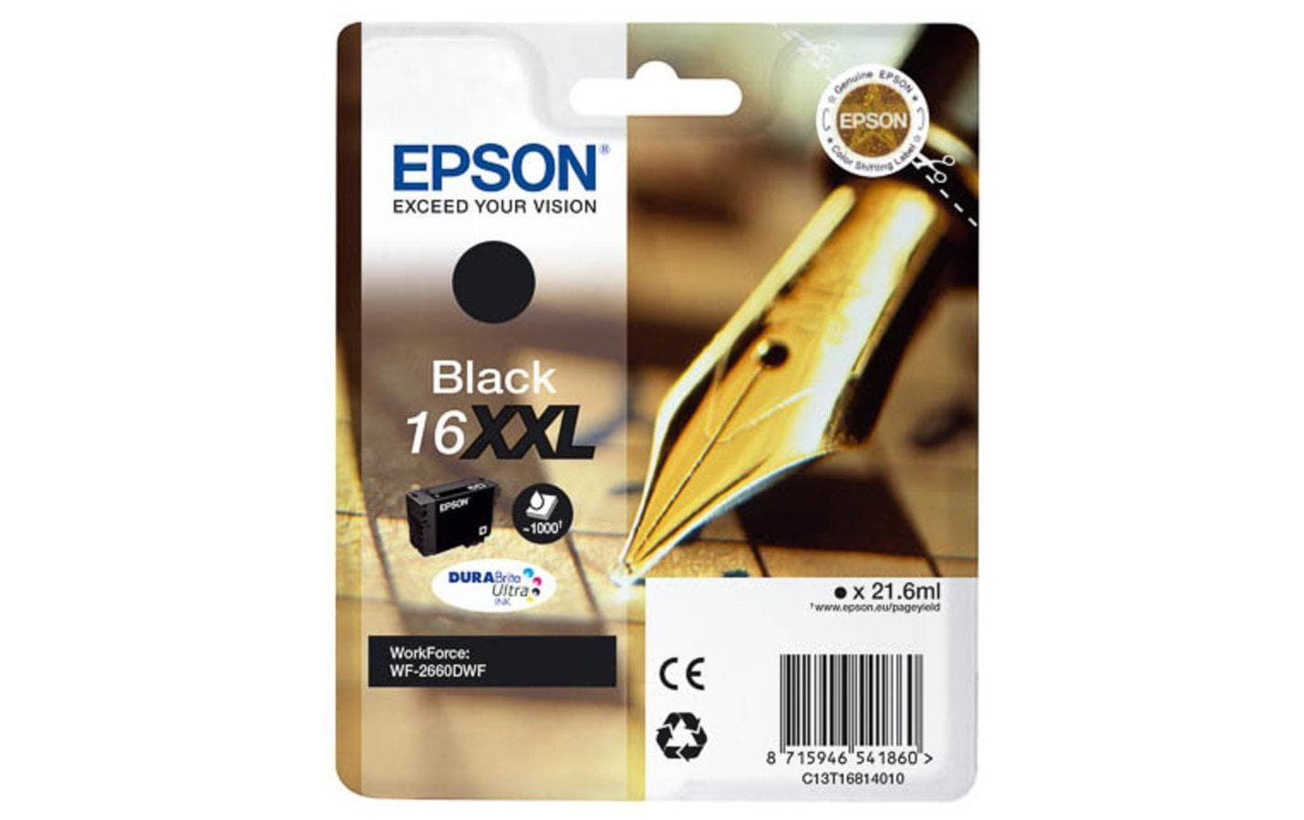 Tinte Epson C13T16814012 Black XXL