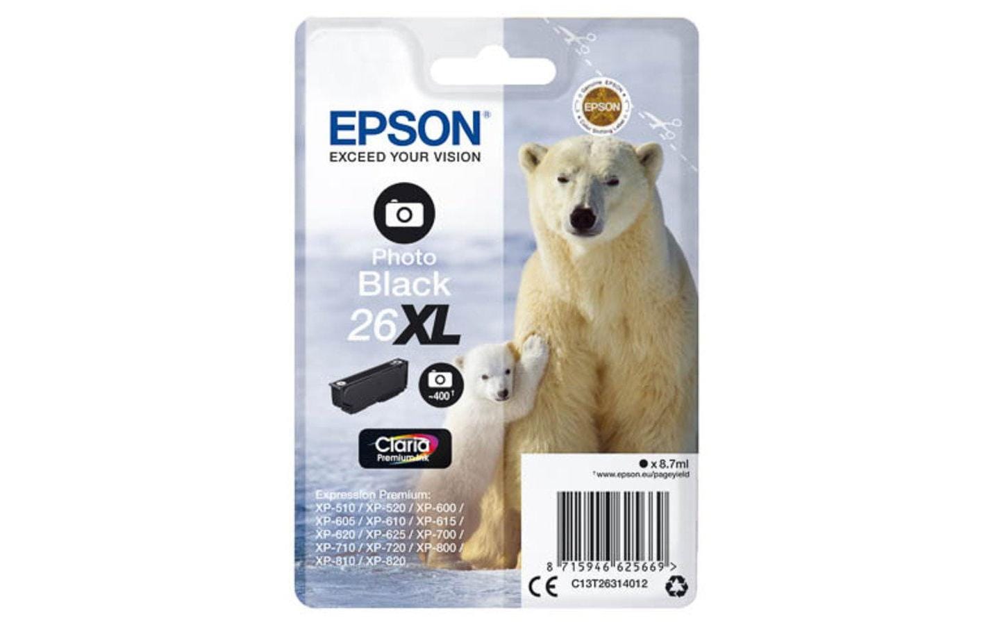 Tinte Epson C13T26314012 XL, photo schwarz