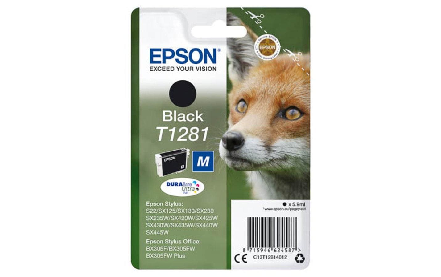 Tinte Epson C13T12814012, schwarz, , 5.9ml