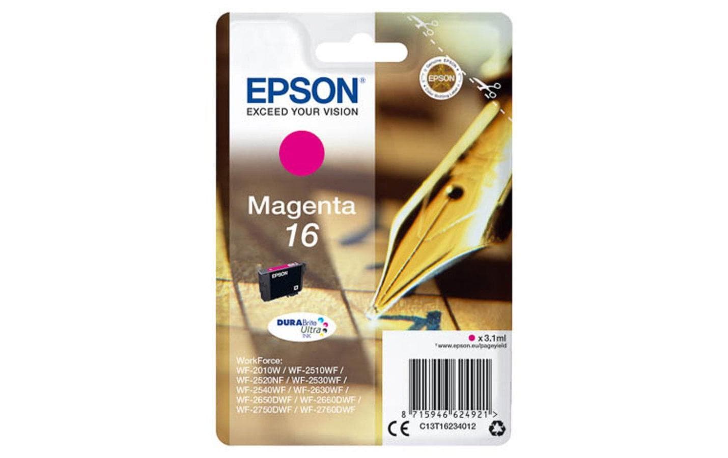 Tinte Epson C13T16234012, magenta, 165 S.