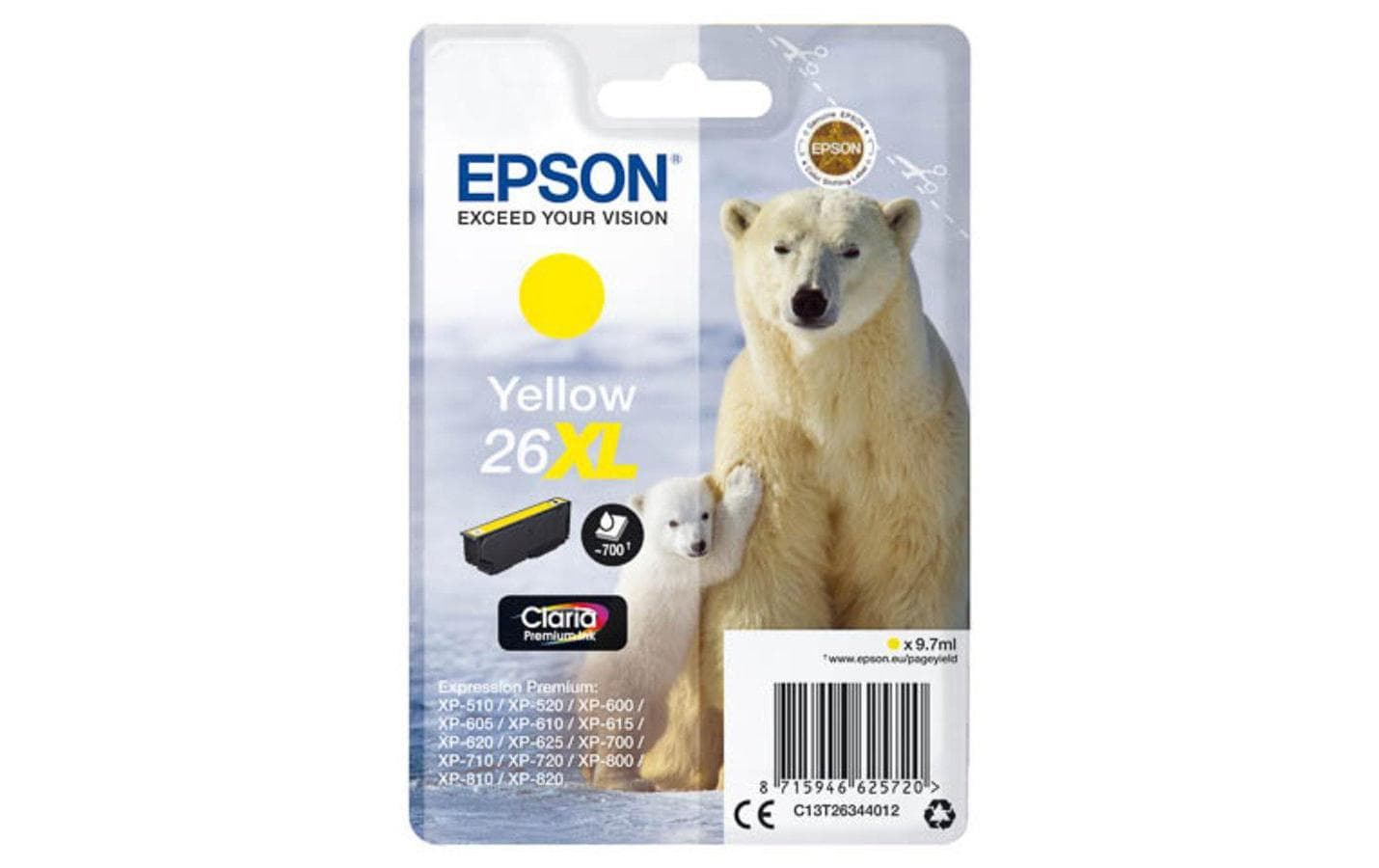 Tinte Epson C13T26344012 XL, yellow, 9.7ml