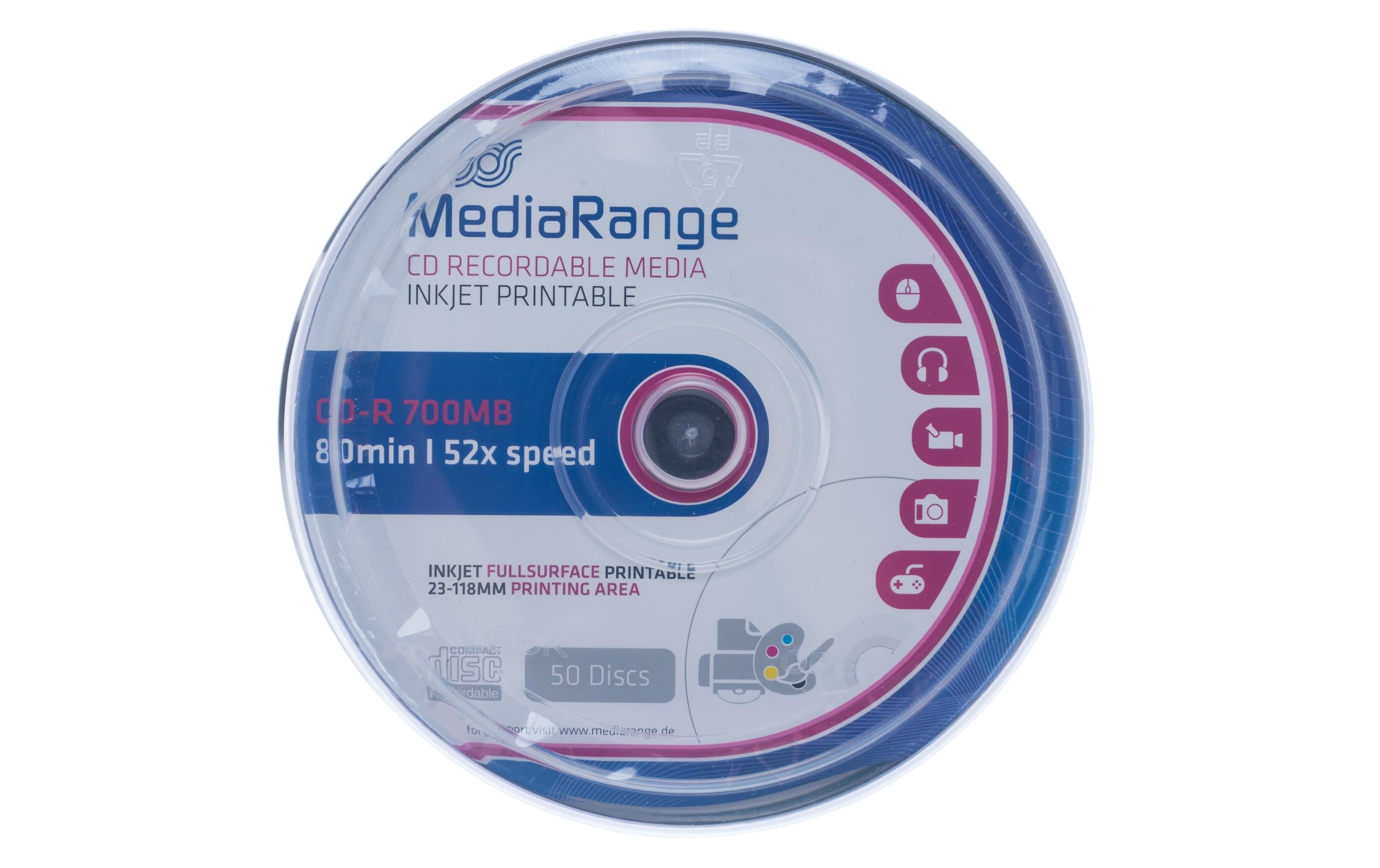 Mediarange CD-R 52x 80Min/700MB 50-Spindel