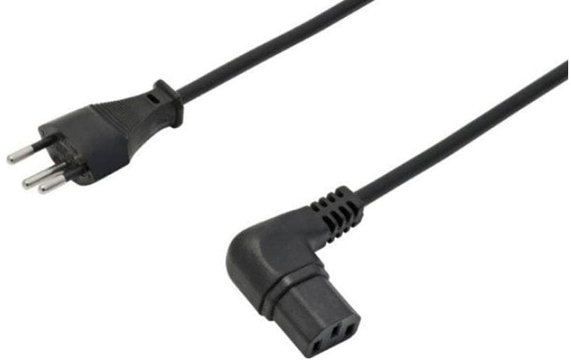 Netzkabel T12 - C13, 2 m schwarz