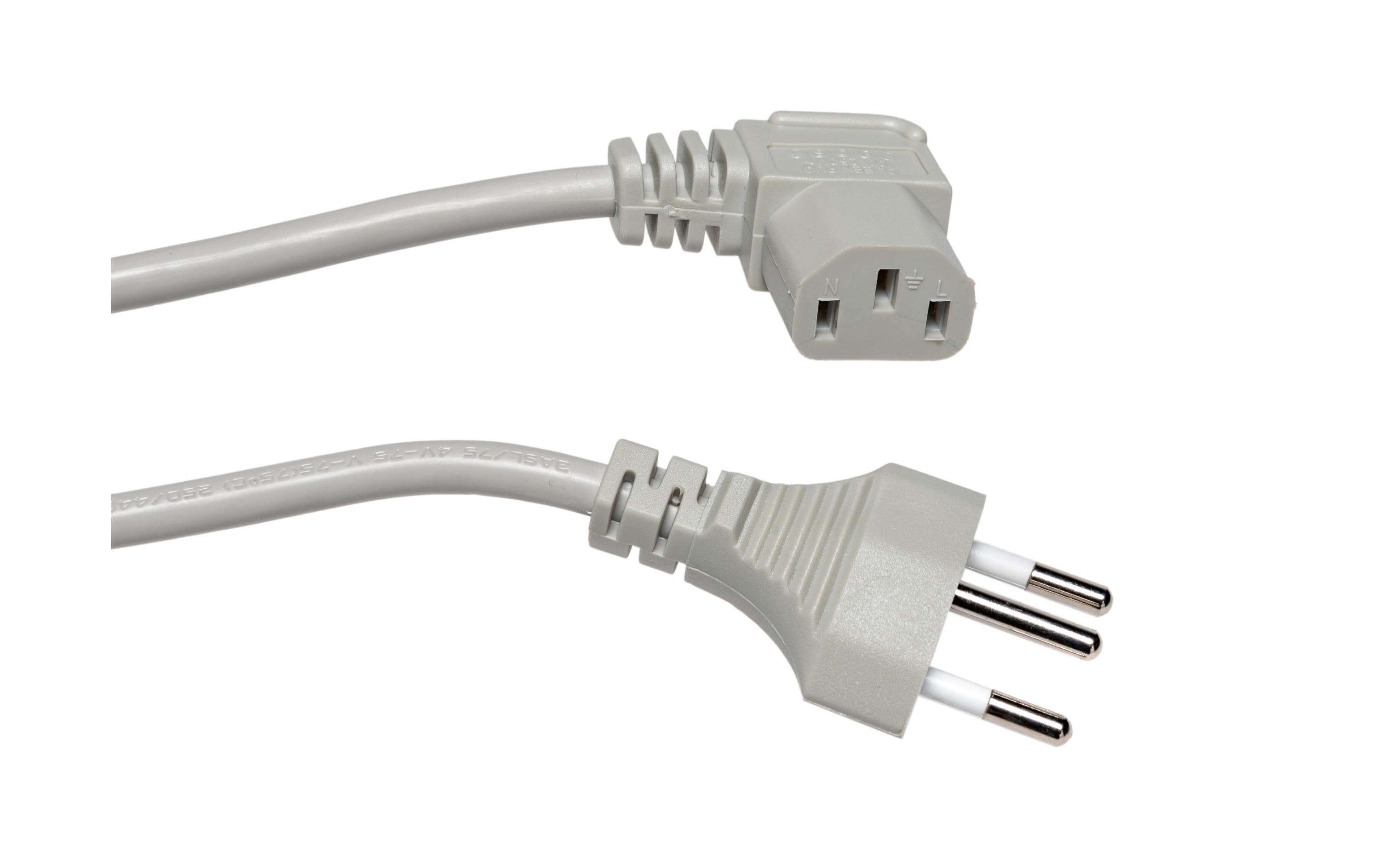 Netzkabel T12-C13 90 seitlich gewinkelt re