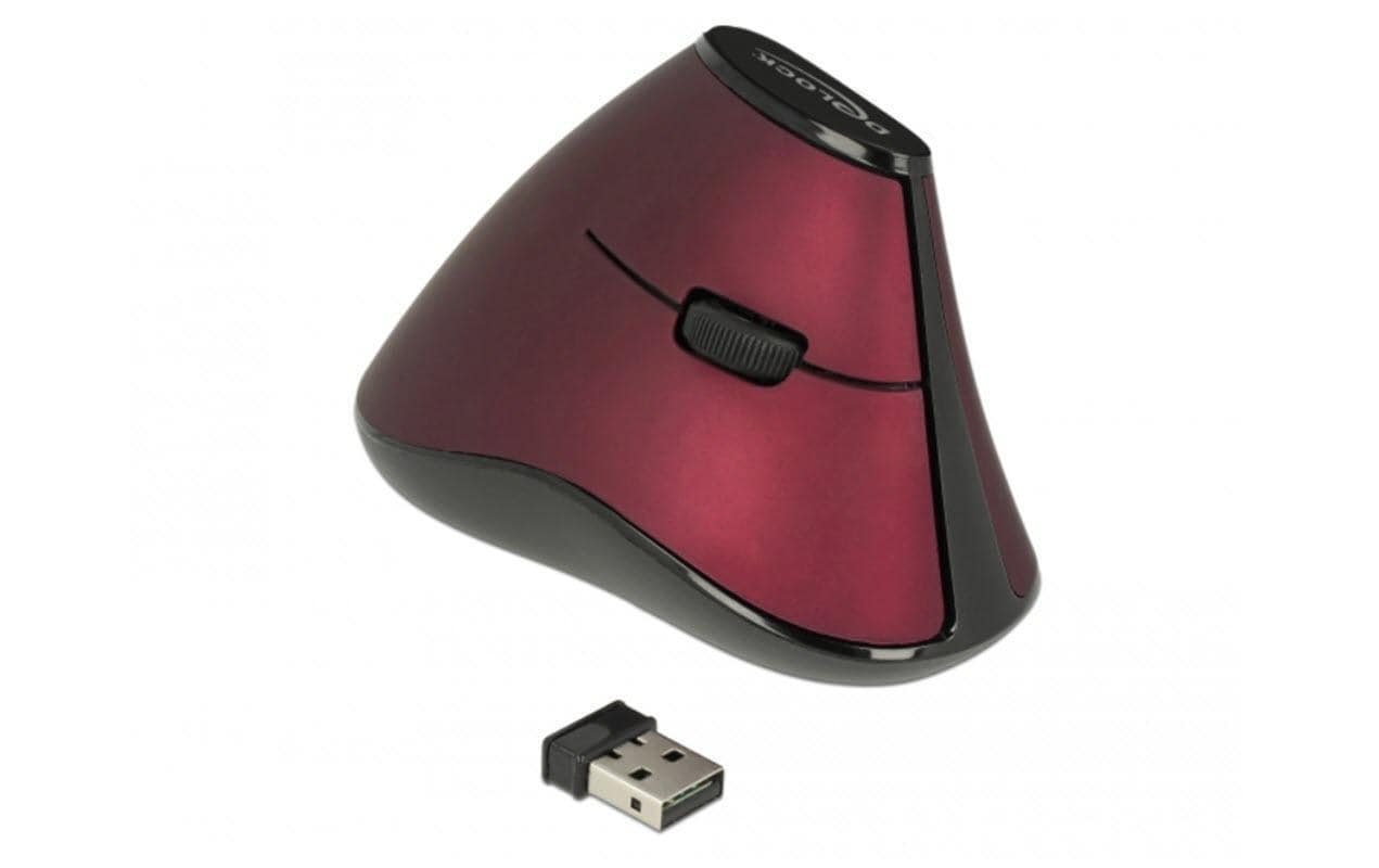 Delock 12528 5 Tasten Maus WIRELESS, rot