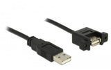 USB2.0-Kabel A-A: 25cm,zum einseitig Einbau