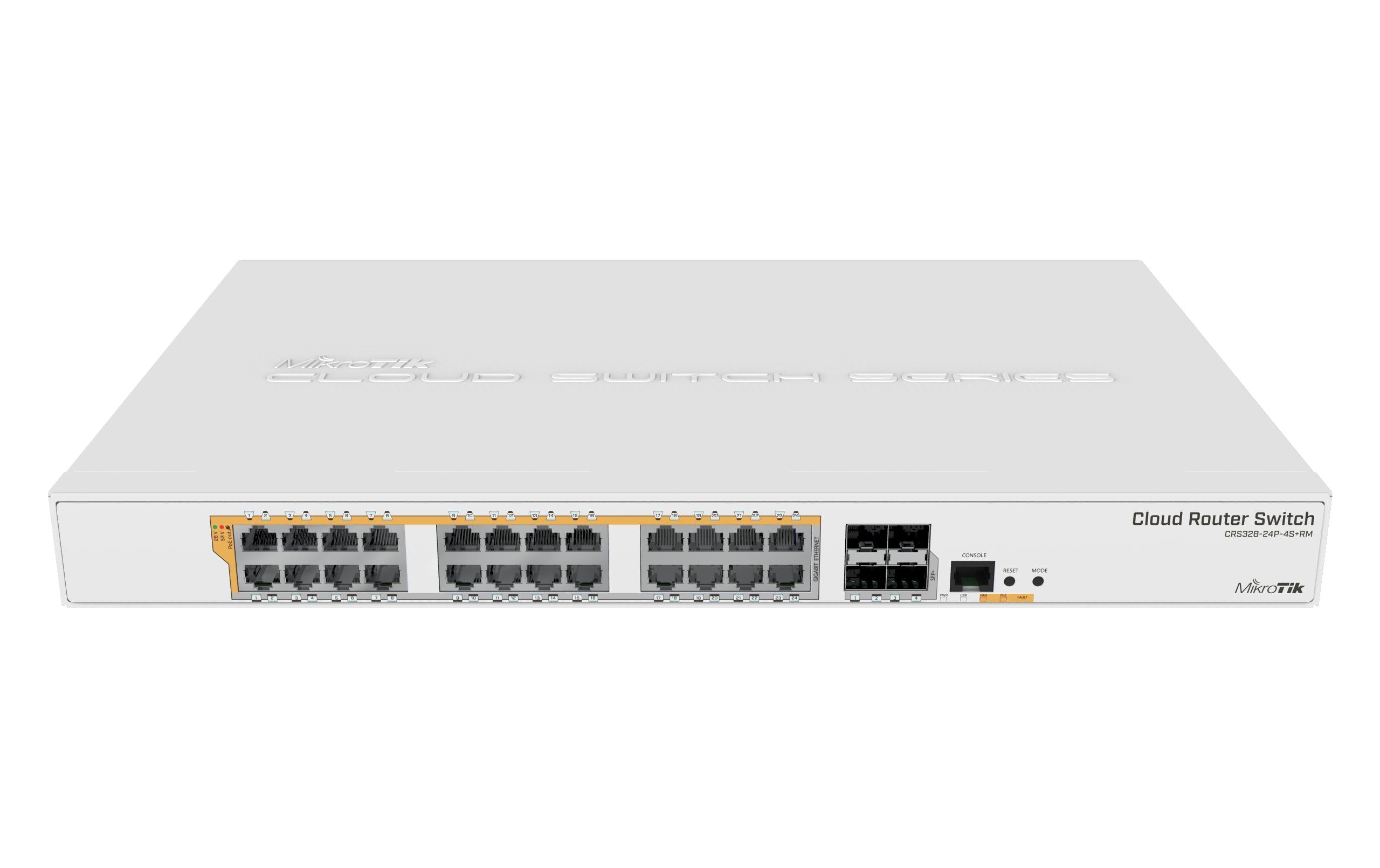 MikroTik CRS328-24P-4S+RM: Smart PoE Switch