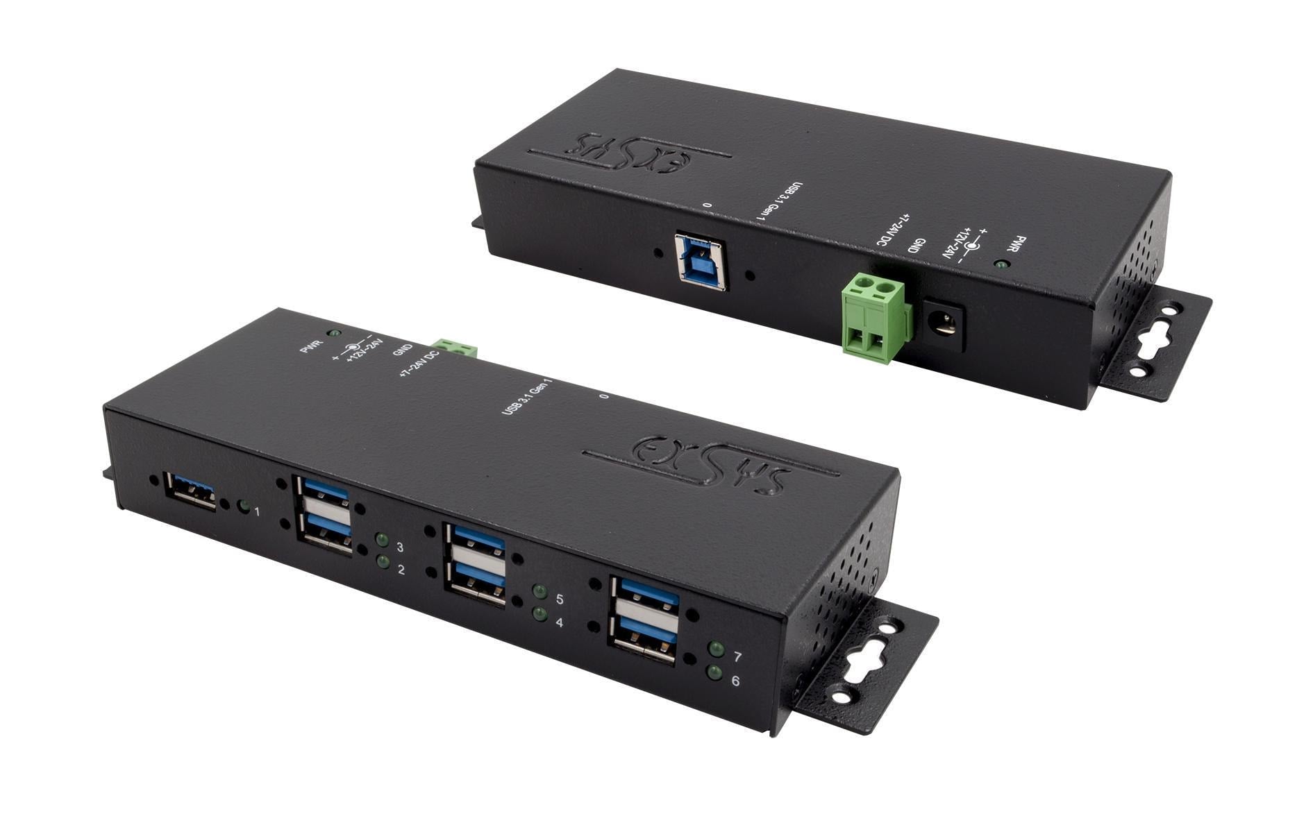 EXSYS EX-1189HMVS-3, 7x USB 3.0, Metall,