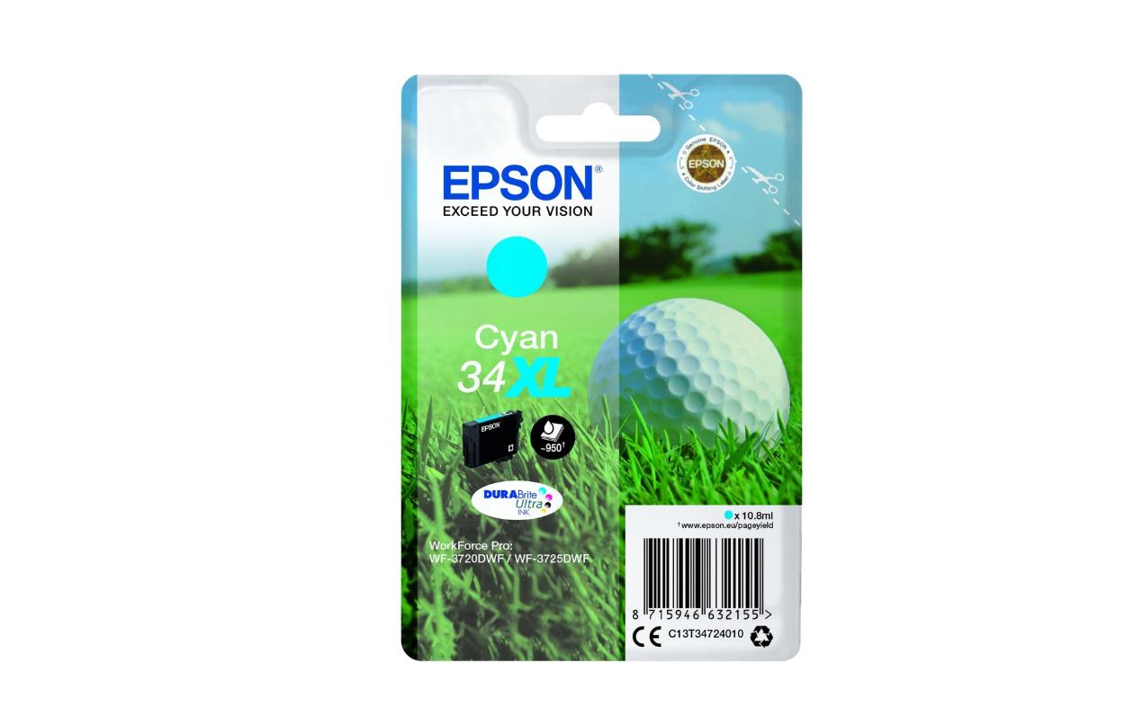 Tinte Epson C13T34724010 Cyan, 10.8 ml