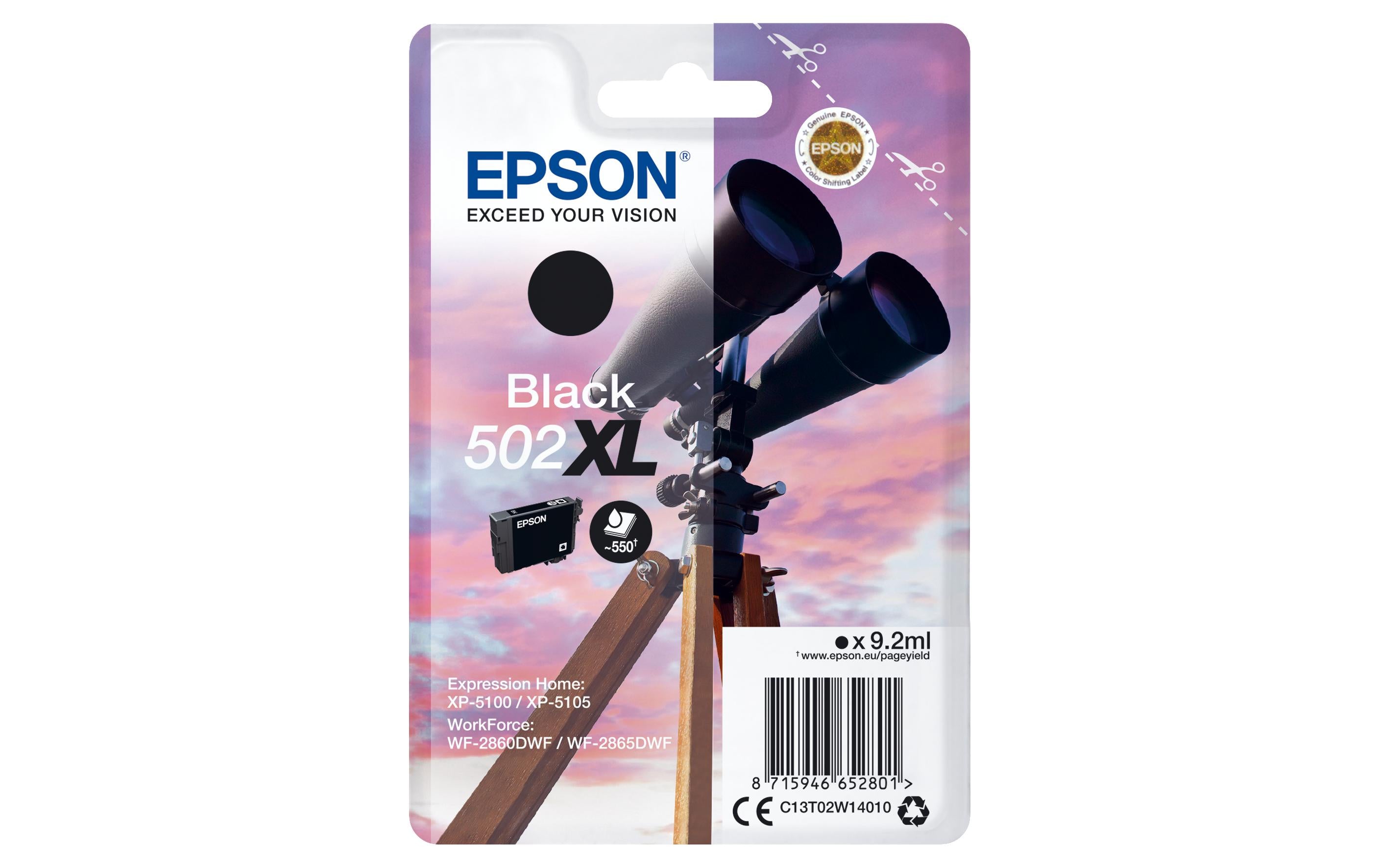 Tinte Epson 502XL / T02W14010 black, 9.2ml