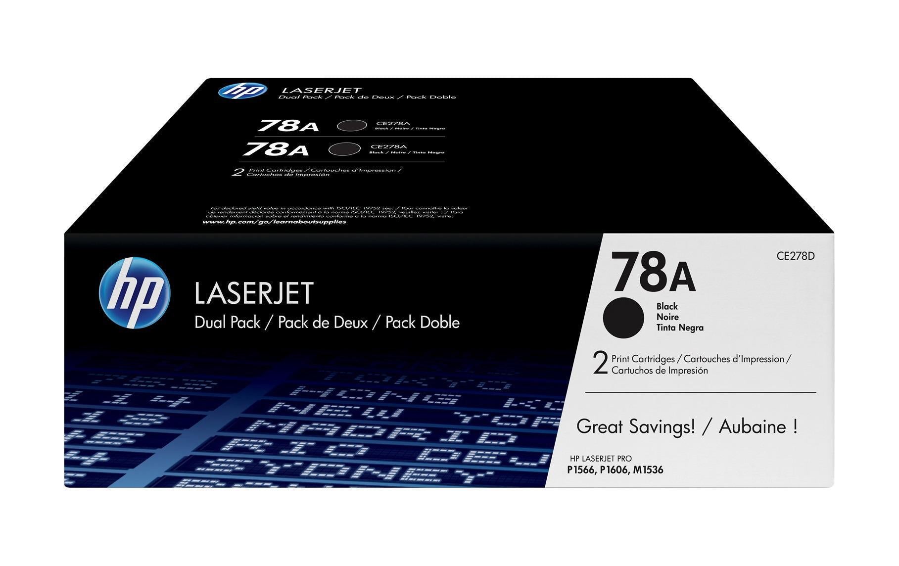 HP Toner 78A - Black 2er-Pack (CE278AD)
