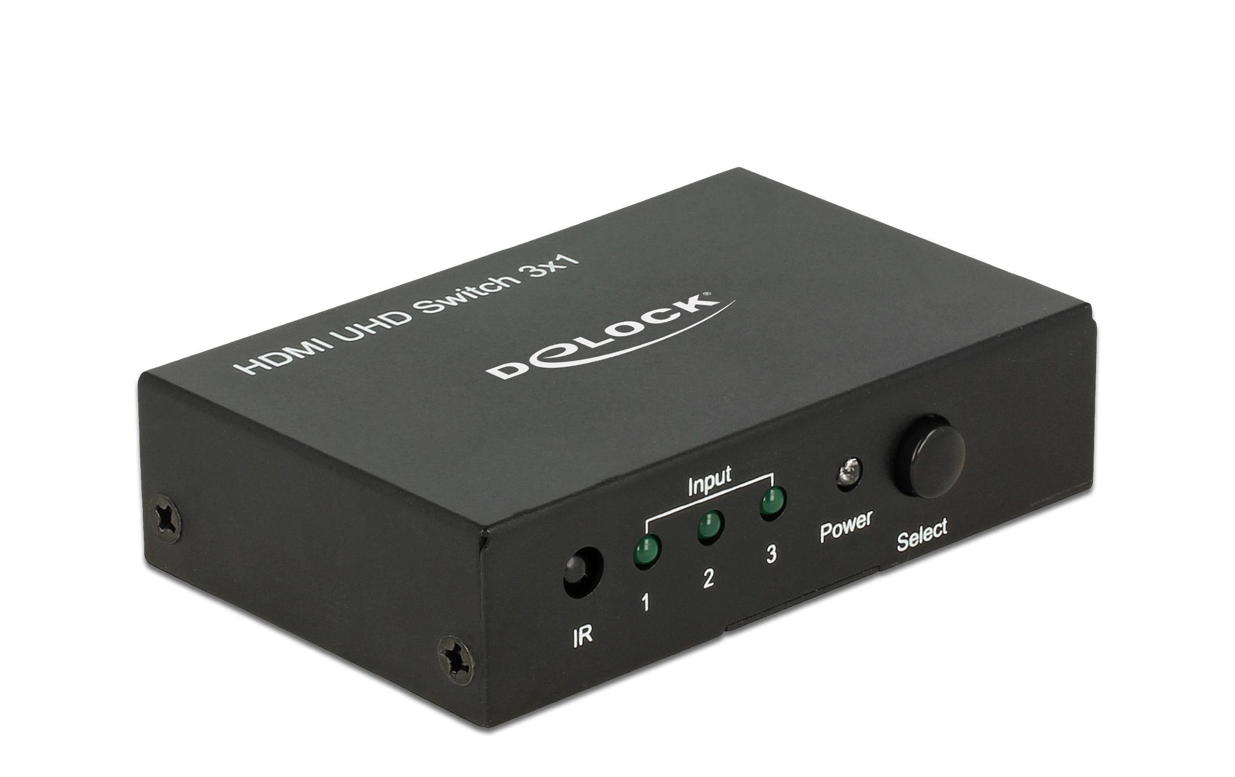 Delock 3 Port HDMI Switch, aktiv verstärkt
