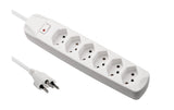 F.power Steckdosenleiste 6x T13 ws
