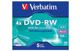 Verbatim DVD-RW 4.7GB, 5er Jewel Case