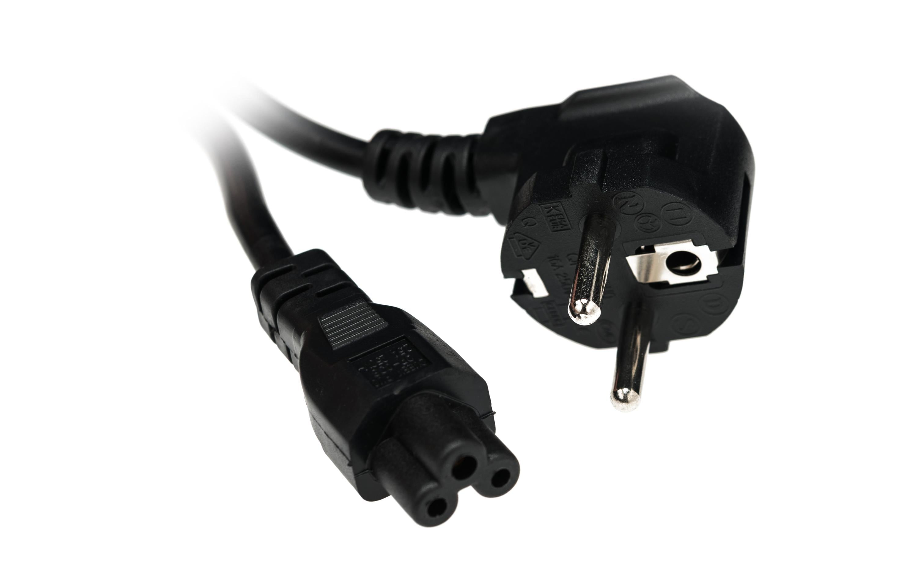 Netzkabel International Schuko 90° - C5